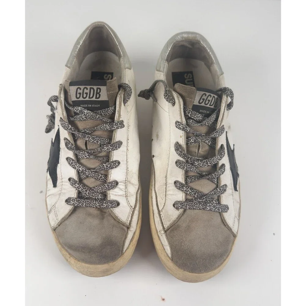 Golden Goose White & Gray Superstar Private EDT Women's Sneaker EU 39 US 9